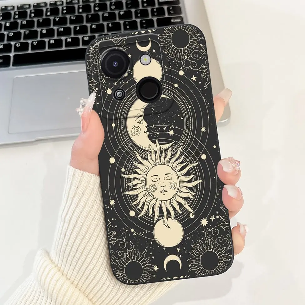 Cute Cat & Floral Silicone Phone Case - Stylish Protective Bumper