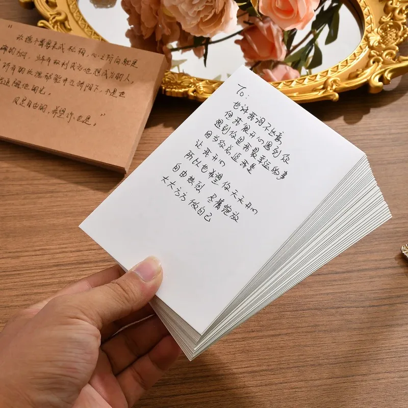 두꺼운 빈 하드 카드 50/100개 DIY 드로잉, 미술 공예, 플래시 카드 및 노트용