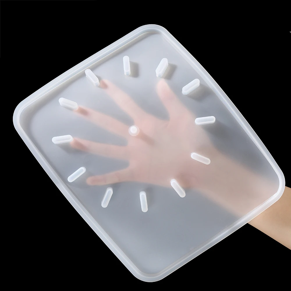 Large Clock Resin Mold Round Clock Silicone Mold Wall Hanging Clock Epoxy Mold with Pointer for DIY Crafts Jewelry Making