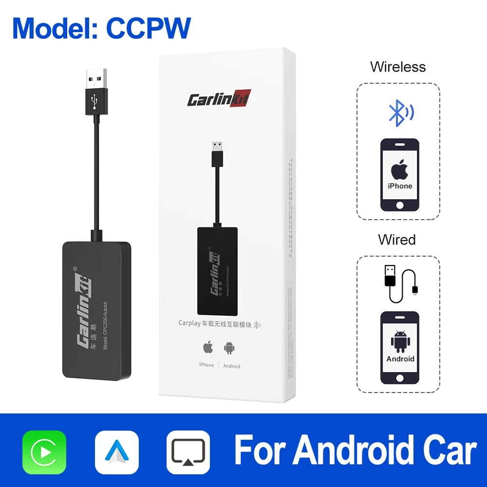 Adaptateur USB sans fil Somstyle Car Dongle adapté à Android CarPlay -  Connexion sans