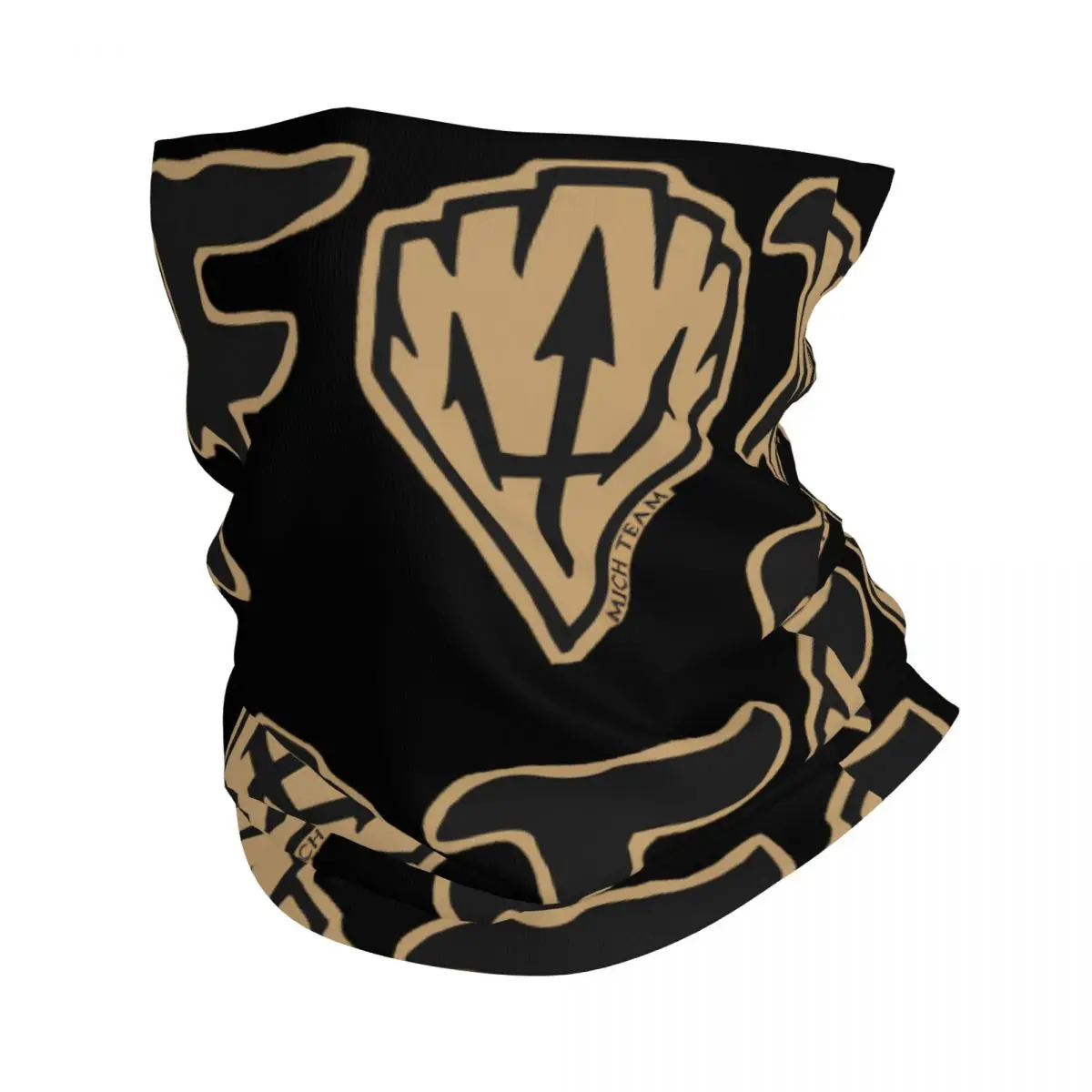 

Mich Team Trident Forward Neck Gaiter Printed Unisex Face Mask Scarf Warm Headband Hiking Windproof