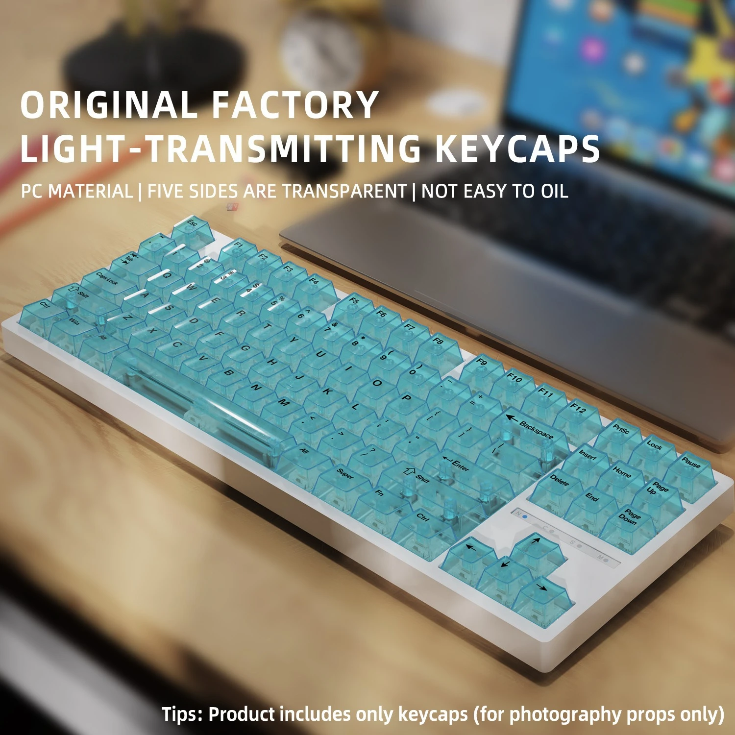 Vibrant Multicolor Cherry Profile Transparent Keycaps Set