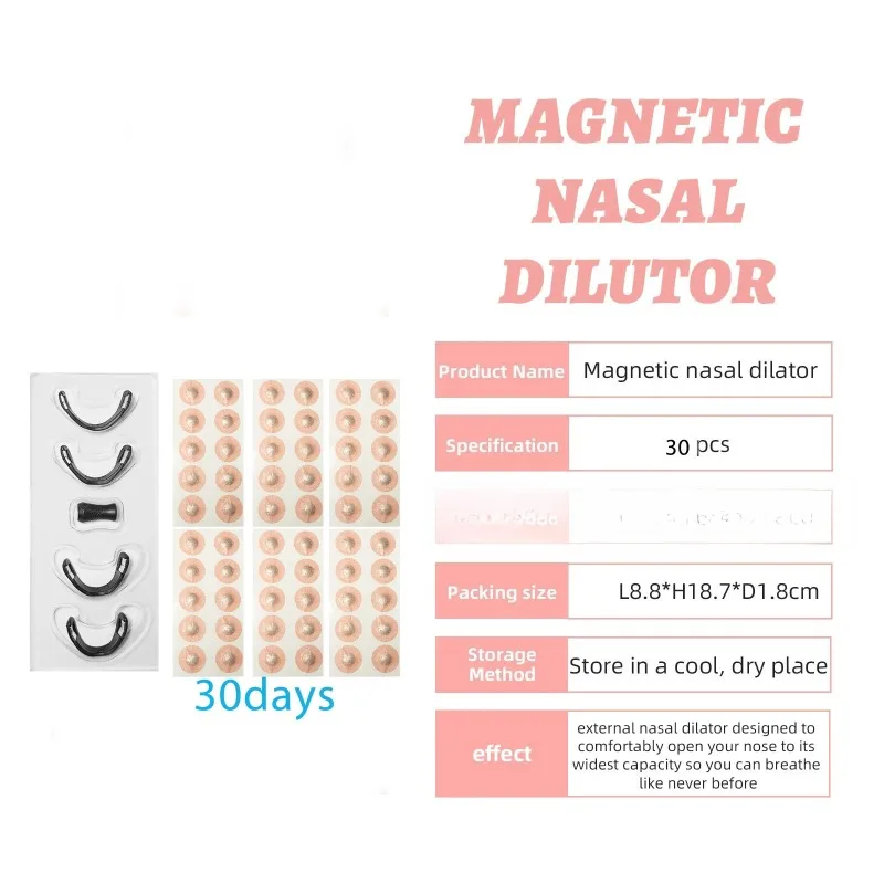 Magnetic Nasal Strips Breathing Dilators for Snoring and Sleep Apnea