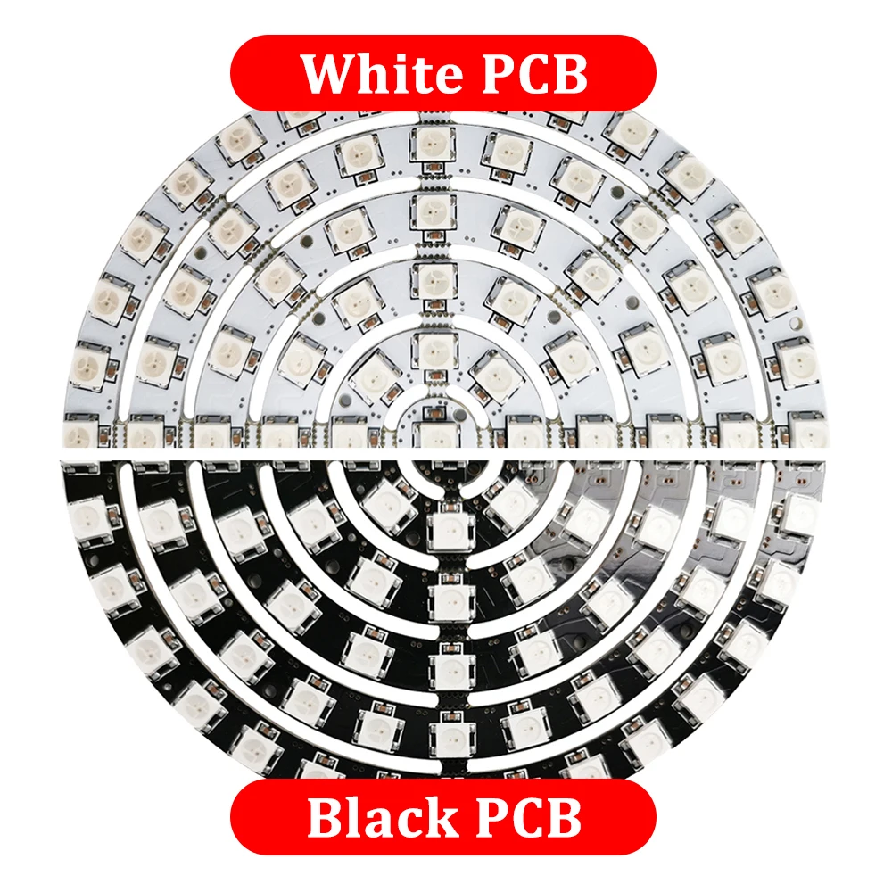 DC5V WS2812B DIY Led Ring Individually Addressable 5050 RGB Round Modules 8 To 148 Pixel
