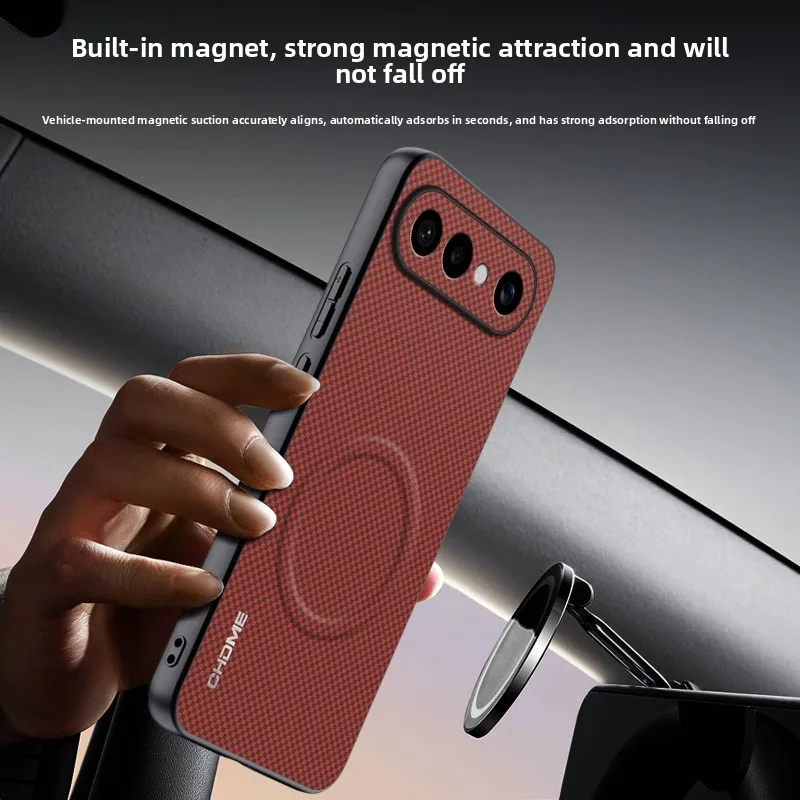 Luxury Magnetic Leather Cover with Textured Design
