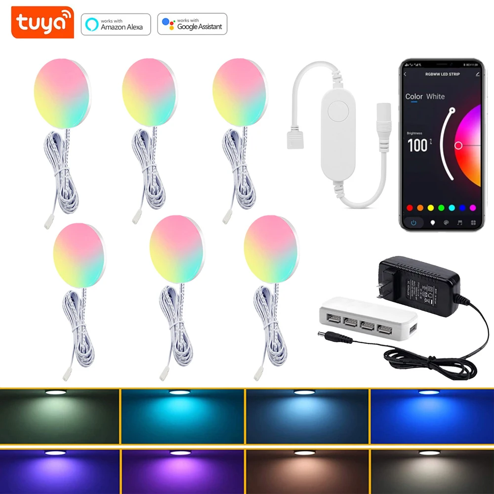 Tuya Smart Remote Control RGB Spot LED Light Under Light Kit