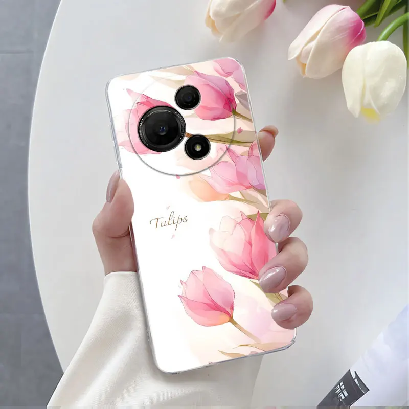 Flower Marble Clear Soft Silicone Phone Case - Enhanced Protection and Style