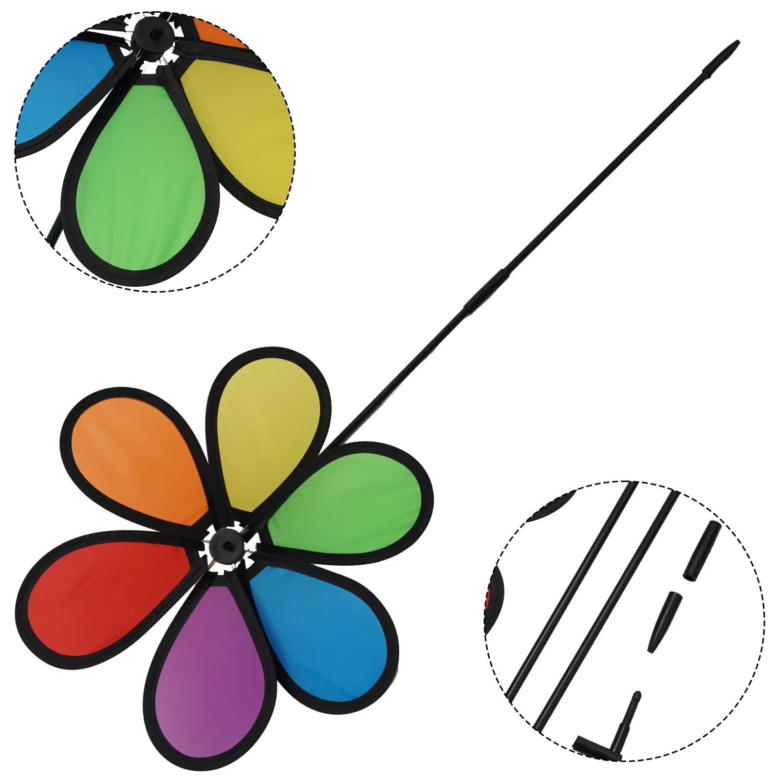 Garden Art Decor Windmill Toys Garden Windmill Wind Spinner Bird Repeller Pinwheels Windmill Bird Repellent Pinwheel Flower Windmill Colorful Cute Gifts Fabric Windmill Wind Spinner Garden Supplies High Quality Home Garden Yard Decor