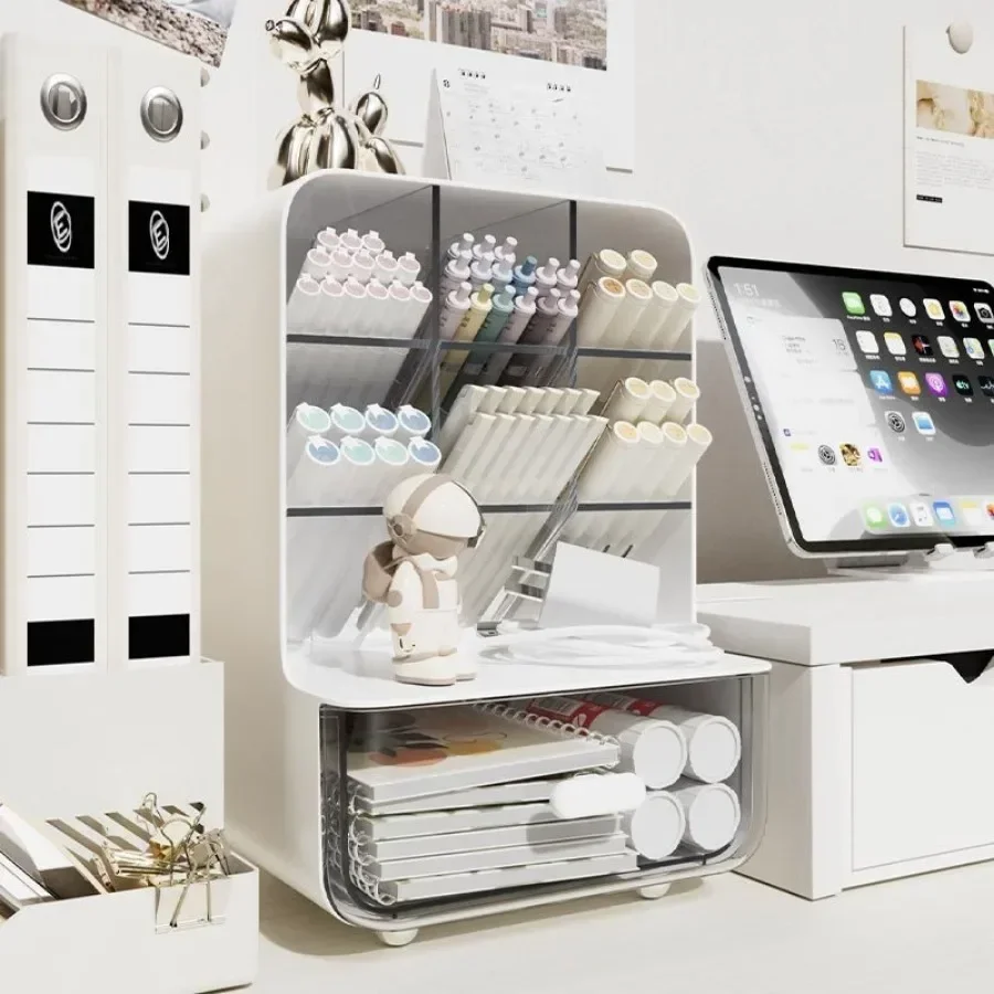 Storage box desk organizer storage organizer bag organizer coin holder pencil case Pencil holder students large capacity desktop stationery storage box office sundries storage shelf desk organizer