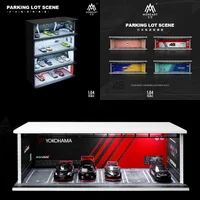 MoreArt&TimeMicro 1:64  Mazda Honda Yokohama Lamborghini  RocketBunny Assemble Diorama LED Lighting Garage USB Power Model Car S 2