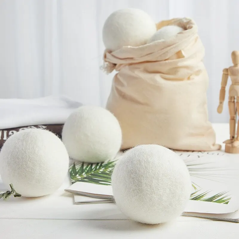 Wool Dryer Balls 3/4/5cm Fleece Dry Kit Ball Reusable Softener Laundry Washing Machine Accessories Home Washing