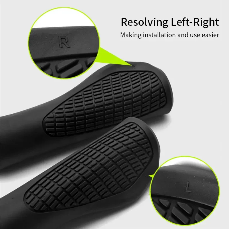 1pair Bicycle Handlebar Grip Rubber Bike HandleBar Cover Anti-Slip Shock Absorbing Lockable MTB Cuffs Cycling Accessories 6