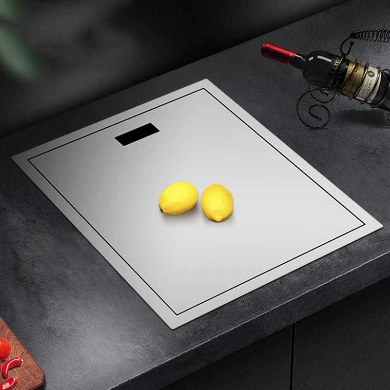 Nano304StainlessSteelHandmadekitchenBarCounterSinkCoverhidden