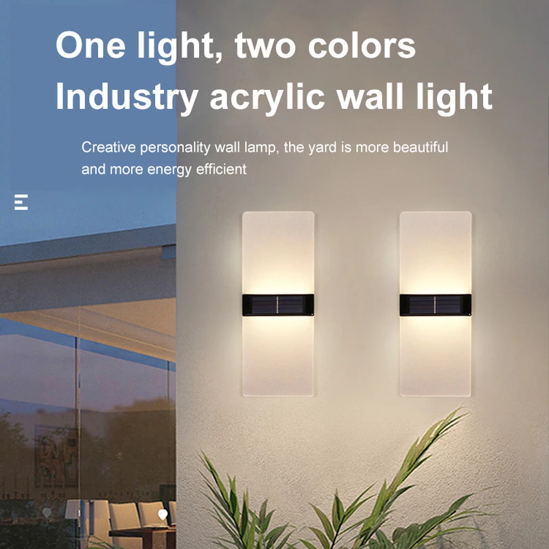 Solar Wall Light LED Waterproof Outdoor Garden Decoration Solar Light Wall Stair Aisle Yard Luminous Washer