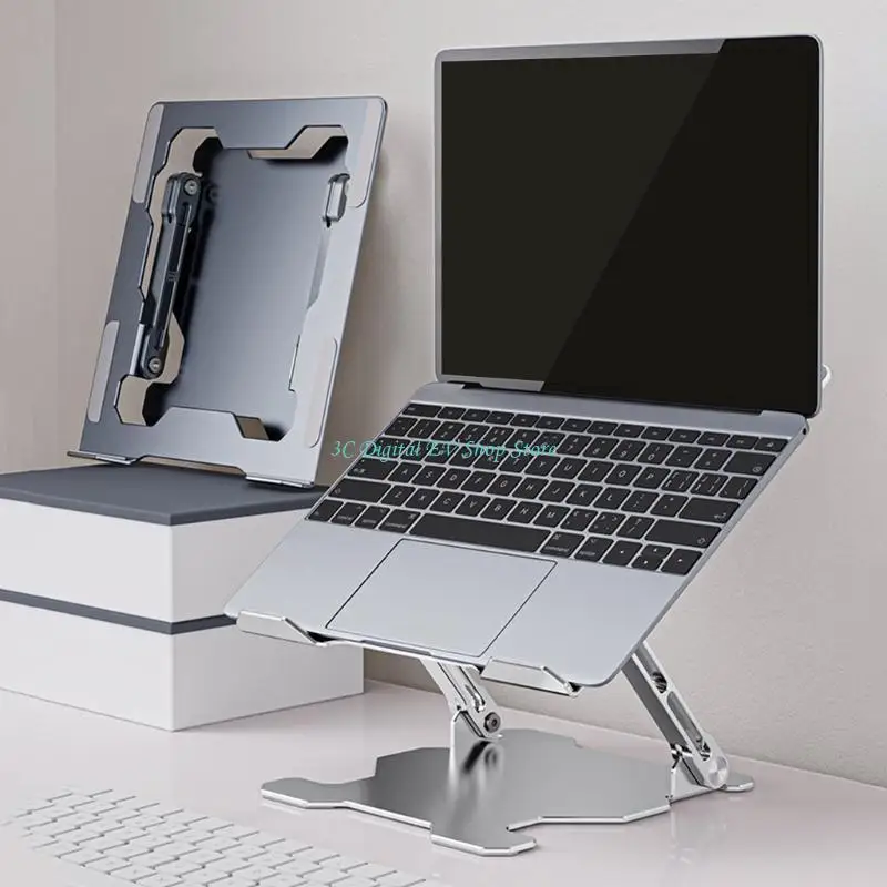 E74D Laptop-Ständer aus Aluminium, ergonomisch, verstellbar, für Laptops als 17 Zoll – Detail 9