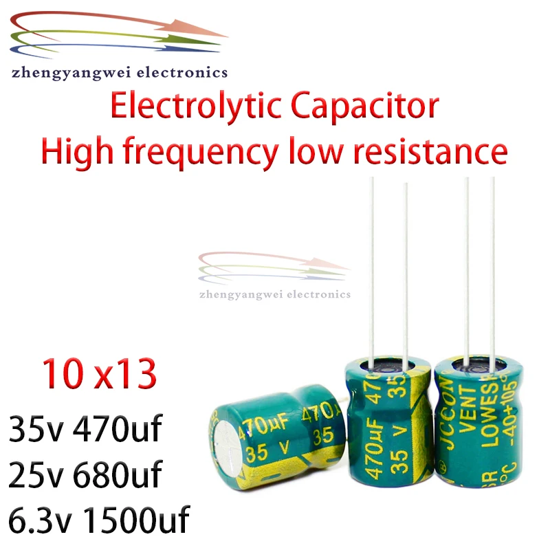 20pcs 10x13mm 35v470uf 25v680uf 6.3v1500uf 8x16 Aluminum electrolytic capacitors