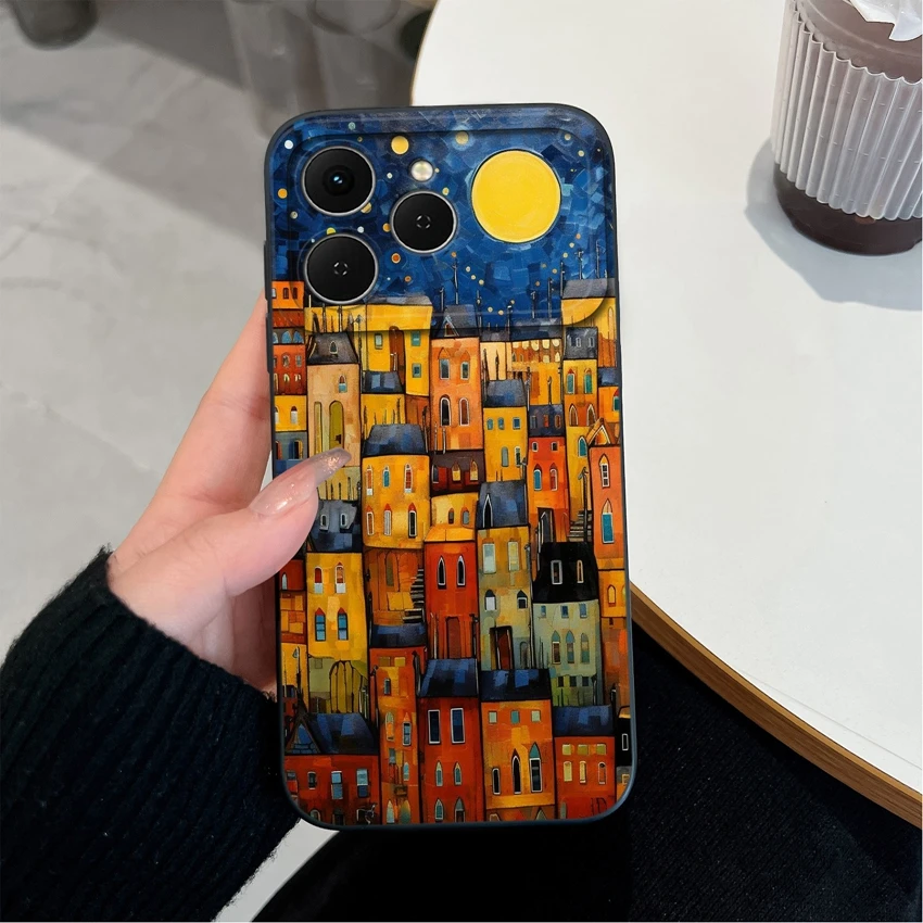 Cute Chubby Girls Pattern Shockproof Silicone Phone Case with Screen Protector
