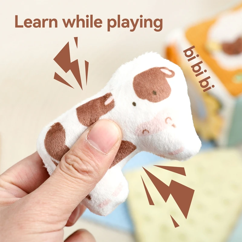 Magische Taschentuchbox, weiche Plüsch-Sensorikspielzeuge, Baby-Montessori-Spielzeug, Baumwoll-Finger-Übungs-Busy-Board-Spiel, Baby-Montessori 0-12 – Detail 12