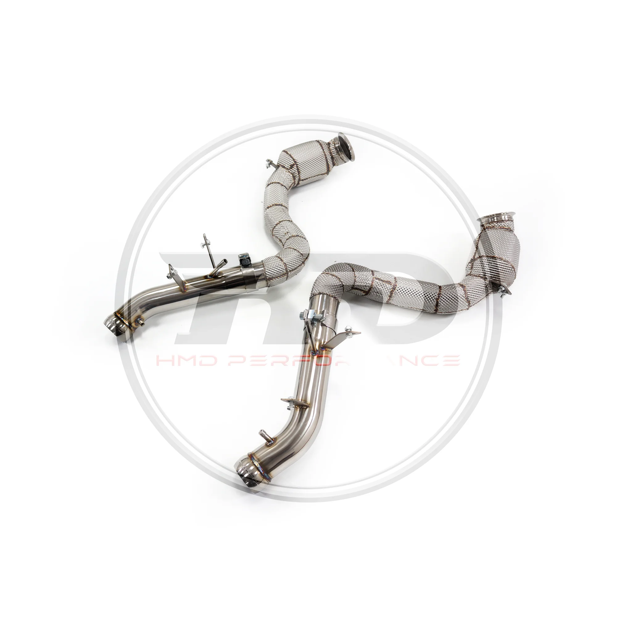 메르세데스 벤츠 C63 W205 AMG 배기 시스템용 HMD 다운파이프, 스테인레스 스틸 매니폴드 성능, 촉매 자동차 액세서리 포함