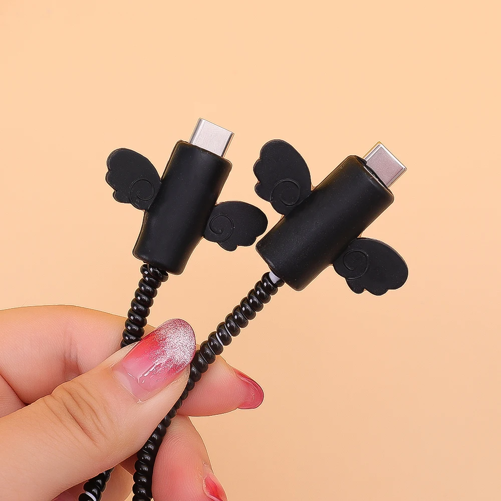 Custodia per Apple iPhone ios Charger 18/20W adattatore di alimentazione Protector Cable Winder Kit Cute 3D Cat Charging Head custodia protettiva