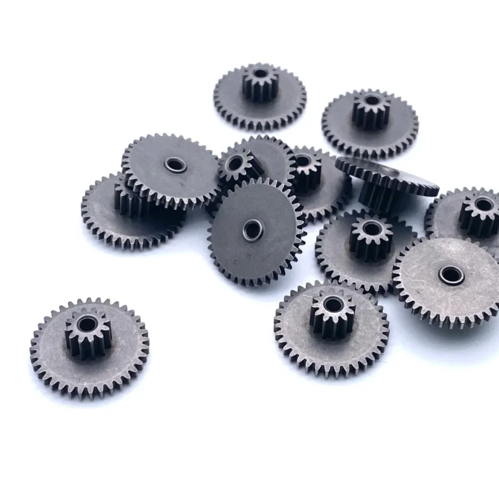 Metal Double Gear 0.5M 12T-36T 15T-30T 2.5mm Free Fit Metal Duplex Gear Wheel Powder Metallurgy DIY MOTOE MODEL
