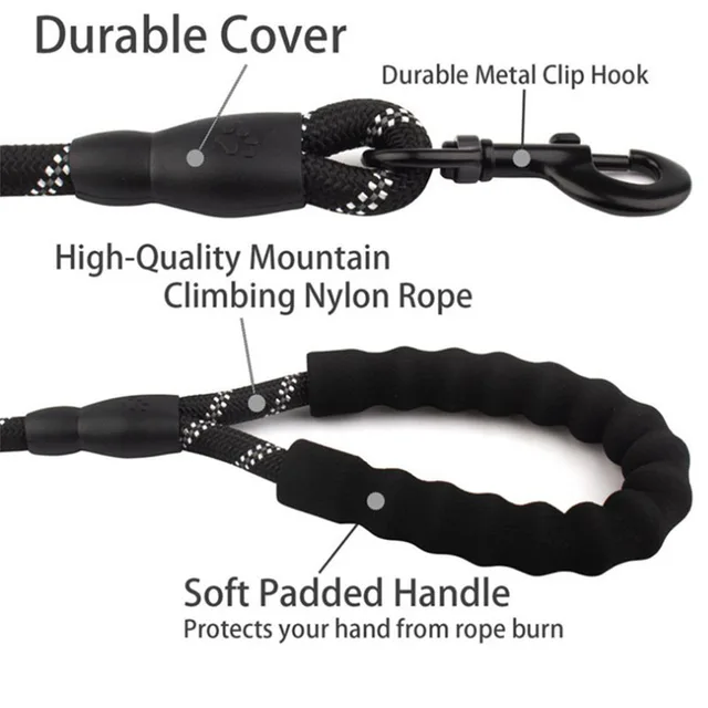 1.5m Pet Leash with Reflective & Comfortable Padded Handle for Small, Medium and Large Dogs 4
