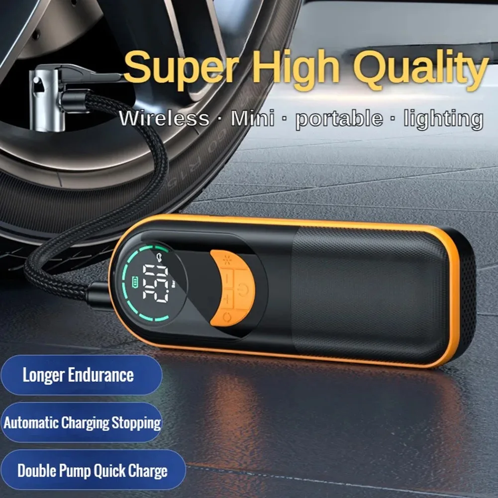 

Mini Car Air Compressor DC7.4V 150PSI Portable Car Tire Inflator Smart Digital Inflatable Pump For Car Bicycle Boat Air Pump