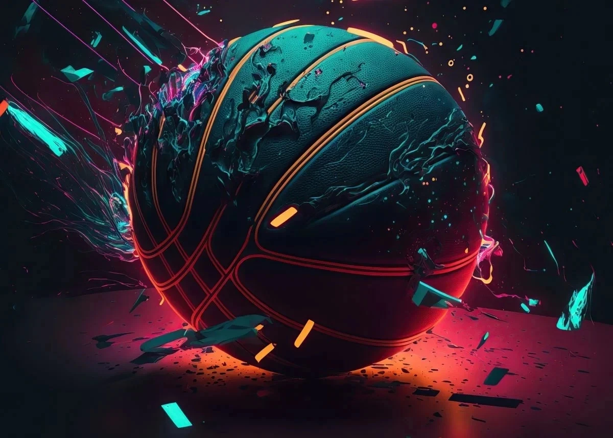Vibrant Basketball Art Prints on Canvas - Colorful Sports Wall Decor