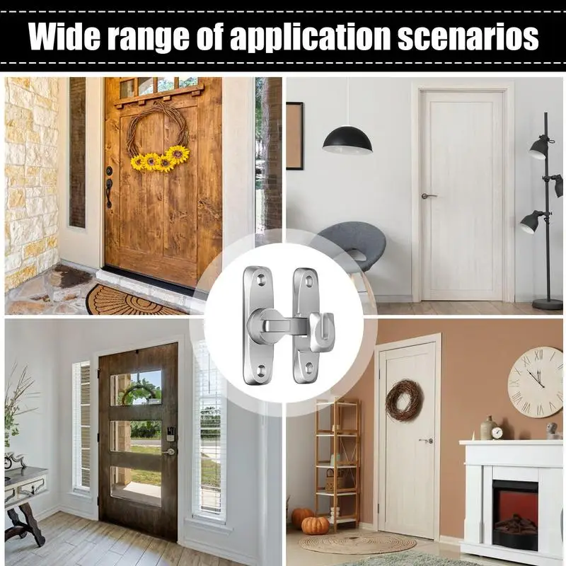 Flipping Action Door Lock Heavy Duty Cabinet Latch Aluminum Alloy Anti-theft Hardware 90/180 Swing Door Latch For Gate Barn