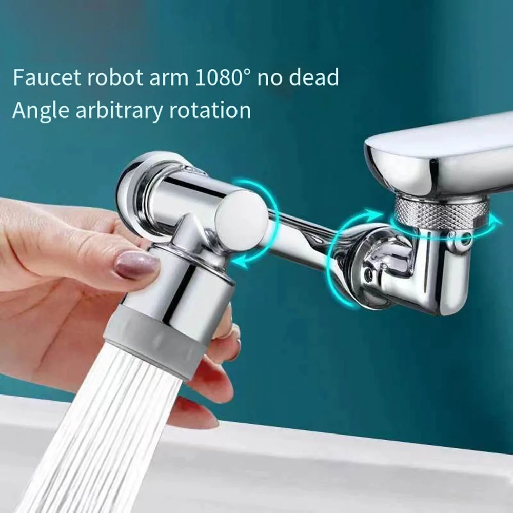 

Metal 1080° Universal Rotation Faucet Sprayer Head 22/24mm Adaptor Washbasin Faucet Extender Aerator Bubbler Nozzle Kitchen Tap