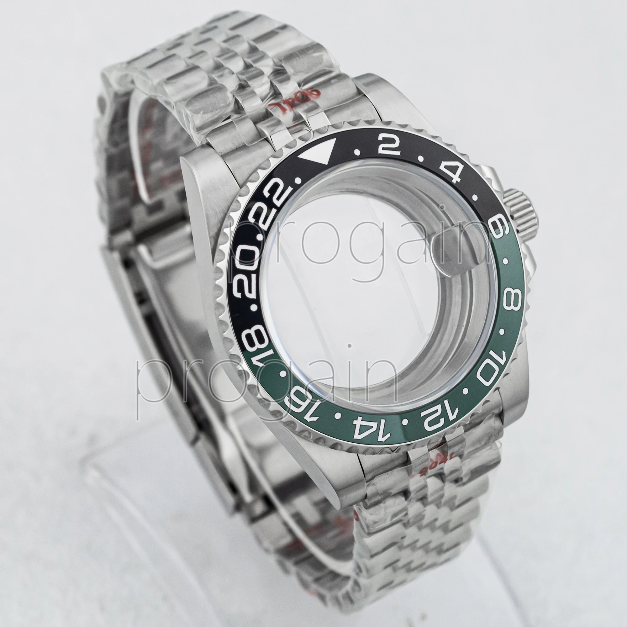 40mm NH35 Case Sapphire Glass Men Watch Stainless Steel Jubilee Strap Waterproof Watch Case Fit NH35 NH36 NH34 Movement