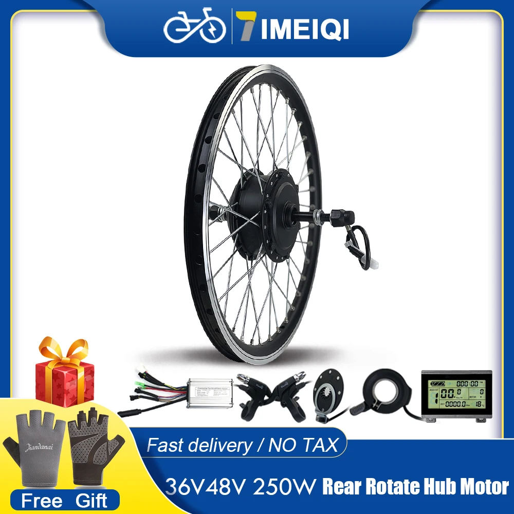 

EBike Conversion Kit 36V 48V 250W Rear Rotate Hub motor Electric Bicycle Bike Conversion Kit 20-29Inch 700C Wheel Drive Engine