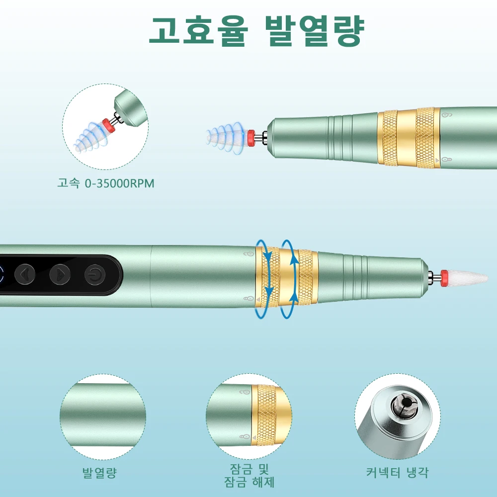 INBUTY 전기 USB 네일 드릴 머신 20000 RPM 매니큐어 페디큐어 드릴 아크릴 손톱 용 네일 파일 젤 연마 모양 도구