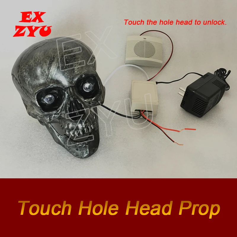 

Escape Room Props Touch Hole Head Prop Use Hands to Touch the Hole Head for several seconds to open the door chamber room EX ZYU