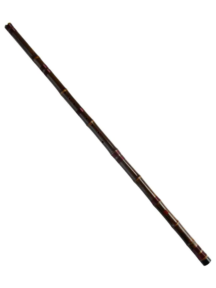 YPXD Qin Xiao Flute Purple Bamboo Flute Vertical 8 Holes Traditional Chinese G F Key Professional Musical Instrument