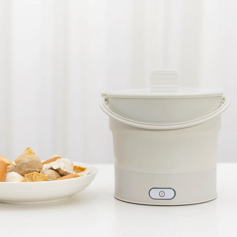 110V/220V Foldable Electric Cooker Mini Multifunction Hot Pot Food Steamer Cooking Machine for Dormitory Noodle Cooker for Trave