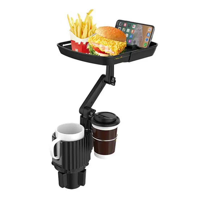 

Car Cup Holder Expender 360 Degree Adjustable Car Trays For Eating Durable Car Tray Table For Eating With Swivel Arm Cup Holder