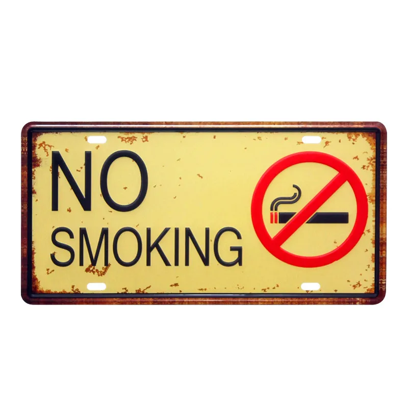 

Metal Painting "No Smoking" Wall Art Decor Poster Iron Plate Vintage House Bar Coffee Retro Tin Signs 15*30cm Free Shipping A276