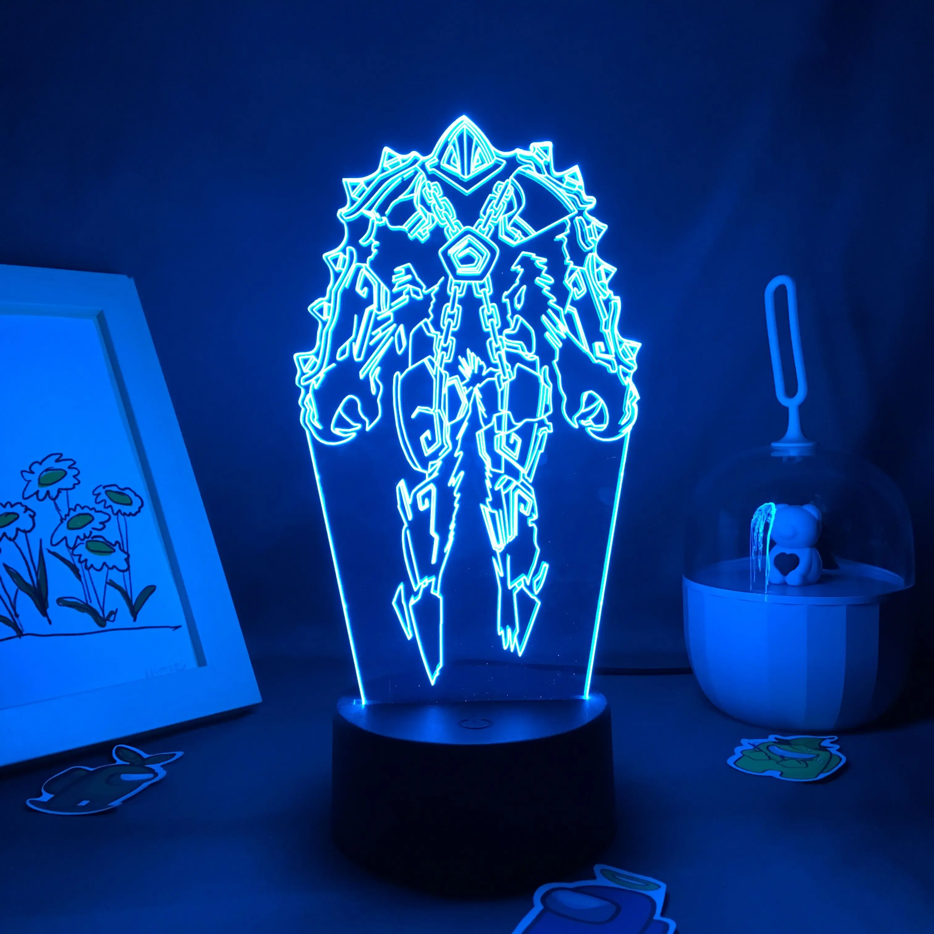 

Newest LOL Game League Legends Figure Zelas 3D Led 7/16 Color Neon Night Lights Bedroom Table Decor Lava Lamp Gifts For Kids