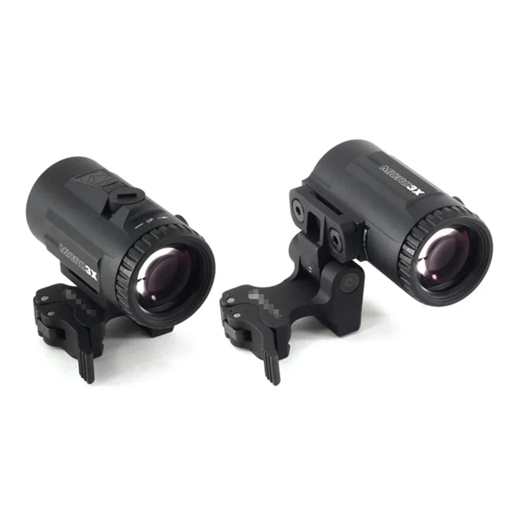 MAGORUI 3x Magnifier Scope Sight with Adjustable QD Flip To Side Mount for Red Dot Sights Hunting Laser Sight 3