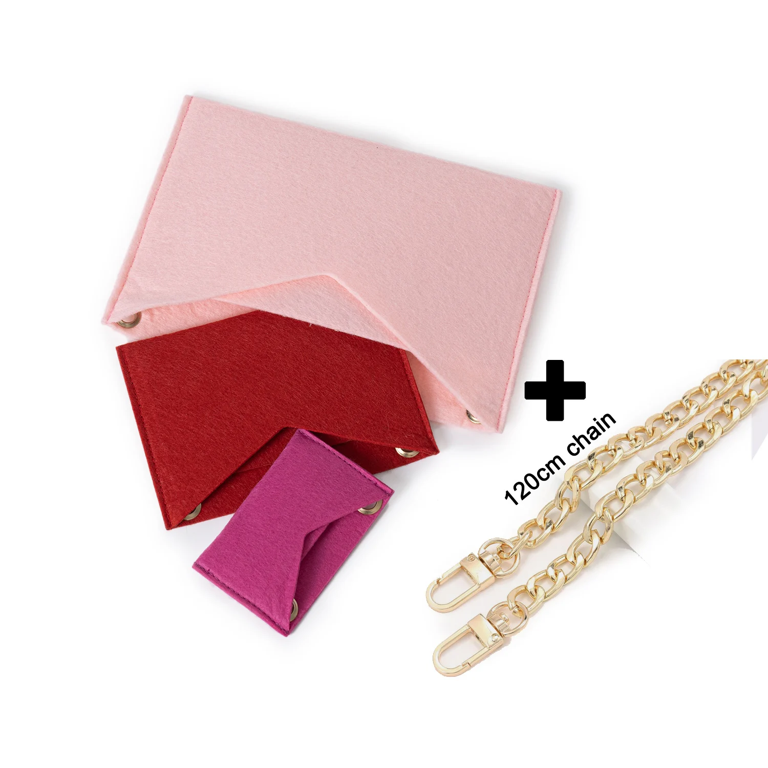 thumbnail image 1 of Kits de conversión para monederos Monogram Kirigami (juego de 3), organizador de bolsas con forro interior, cadena de aluminio ligera de 120 cm, 1 of 5