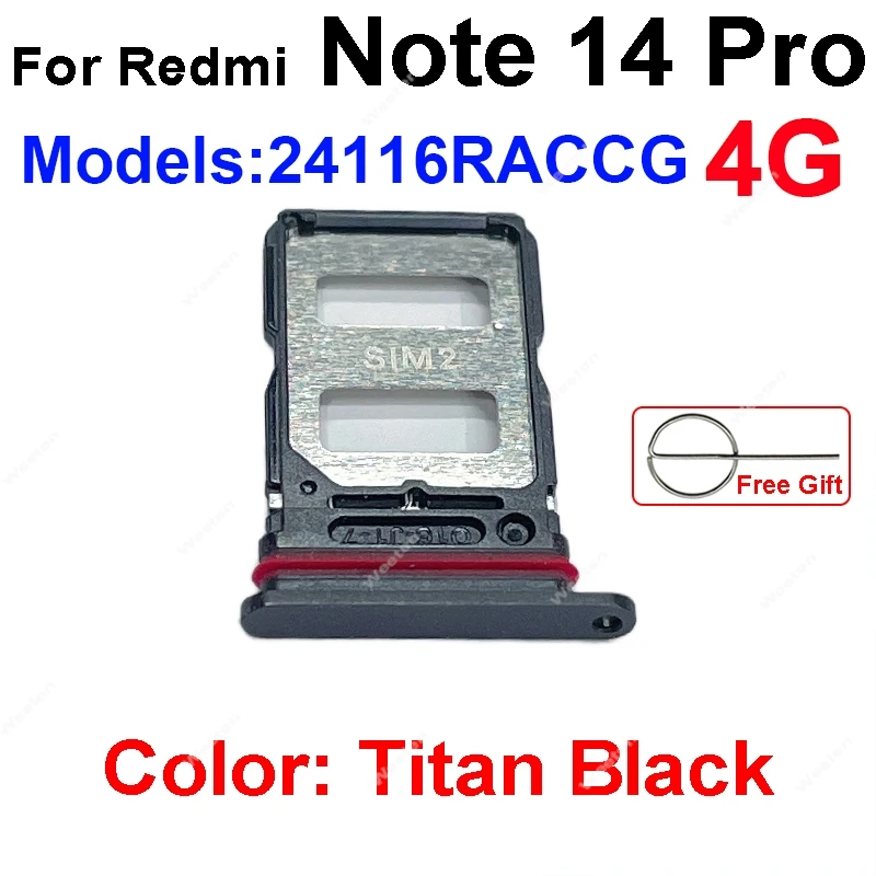 Redmi NOTE 14 sim フーリ Sim Card Tray Adapter For Xiaomi Redmi Note 14 Note 14 Pro 4G 5G