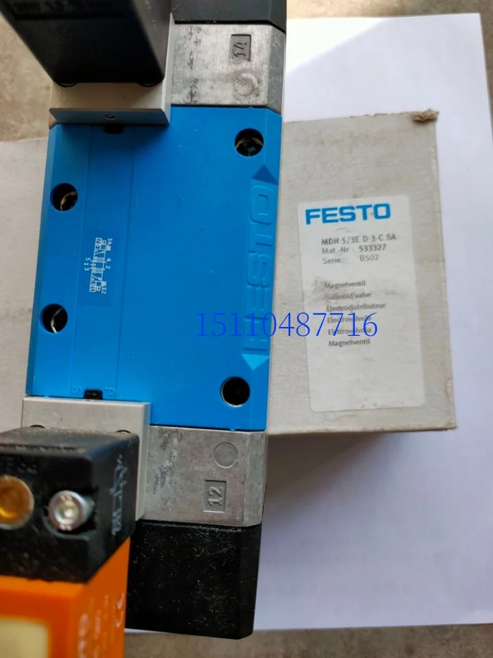 

FESTO FESTO Double Electric Control Solenoid Valve 533327 MDH-5/3E-D-3-C-SA In Stock.