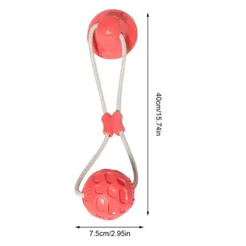 Puppy Chew Toy Suction Cup Puppy Rope Toy Dog Teeth Cleaning Toy Puppy Teether Interactive Toy Ball With Rope Dog Toy For Dogs 6