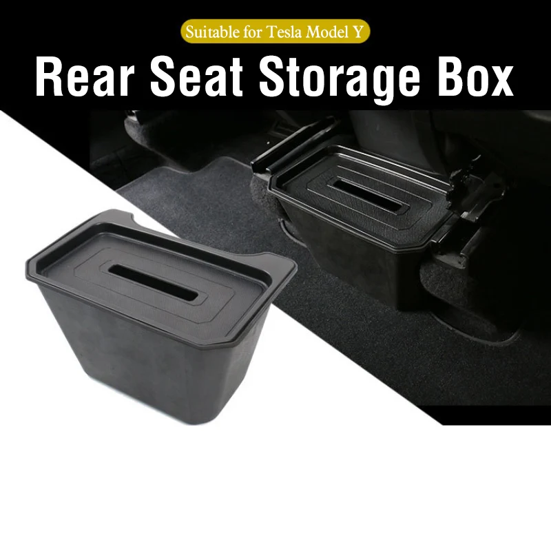

Car Under Seat Storage Box Drawer Type Organizer Storage Lower Box Case For Tesla Model Y 2017-2023 Car Interior Accessories