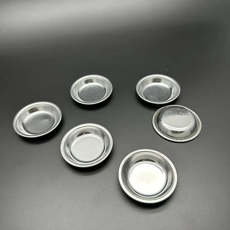 12PCS 스테인레스 스틸 팔레트 컬러 믹서 금속 컬러 홀더 간단한 팔레트 그릇 트레이 컵 용품 그림 도구