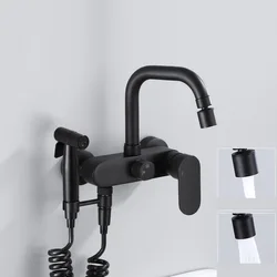 Black Brass Chrome Taps For Kitchen Sink Kitchen Tap Dual Hole Wall Kitchen Mixer Kitchen Faucet torneira cozinha