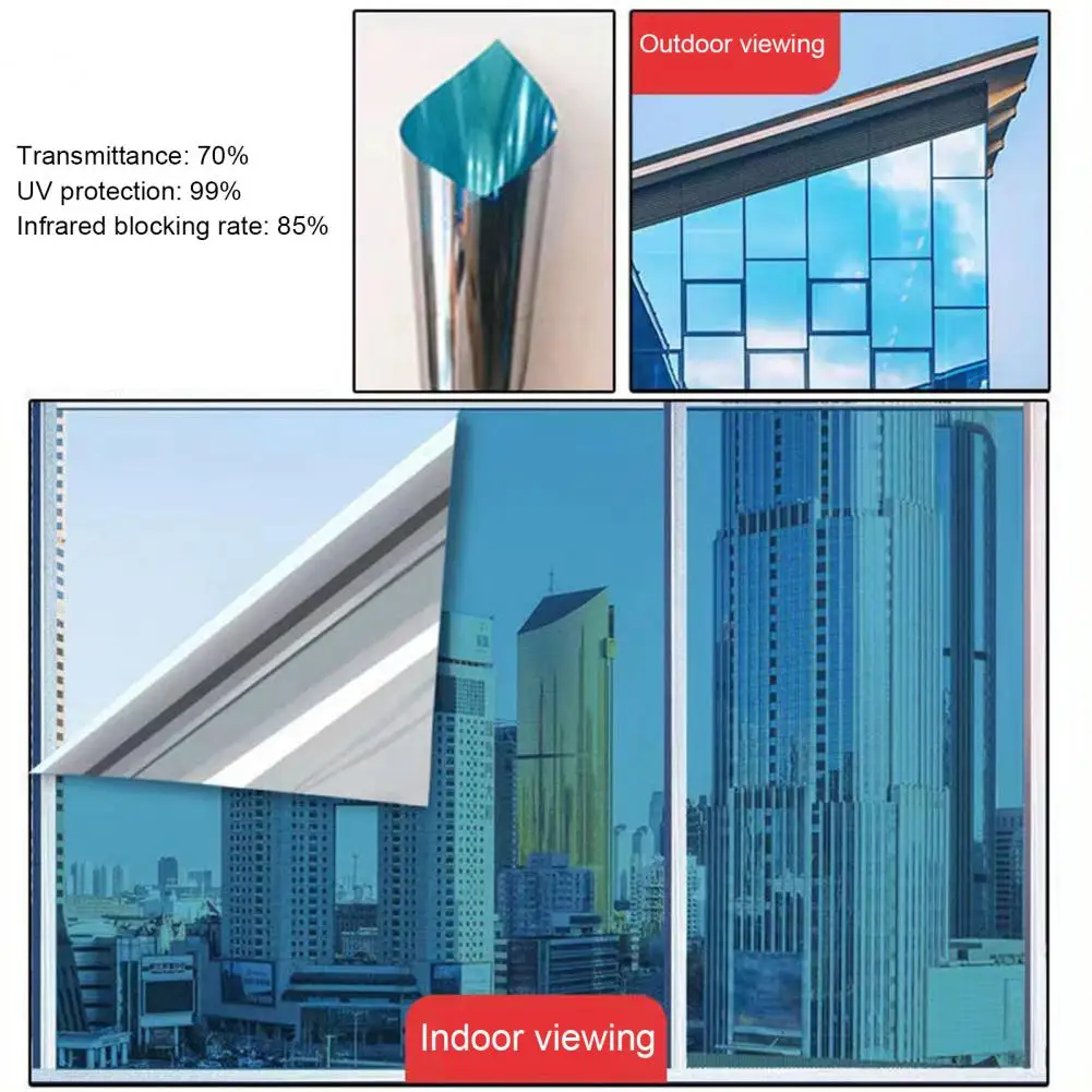 Window Sunshade Film Anti-peeping Window Privacy Film PVC Material UV Blocking Home Office Privacy Kit window film window privacy film