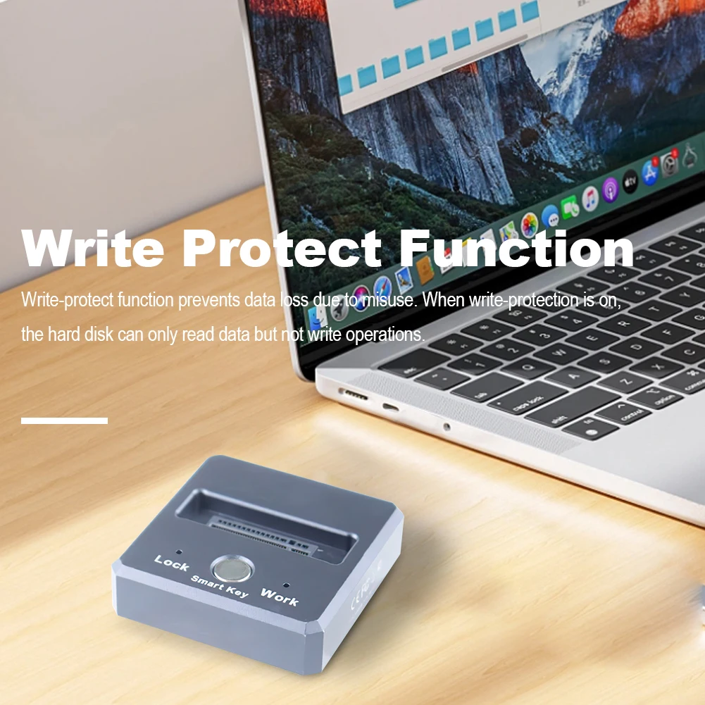 SSD 도킹 스테이션 캐디 박스 베이스 어댑터, C타입 M.2 NVME/SATA SSD 외부 인클로저, 모바일 하드 드라이브 베이스 M 키, 1000 MB/s