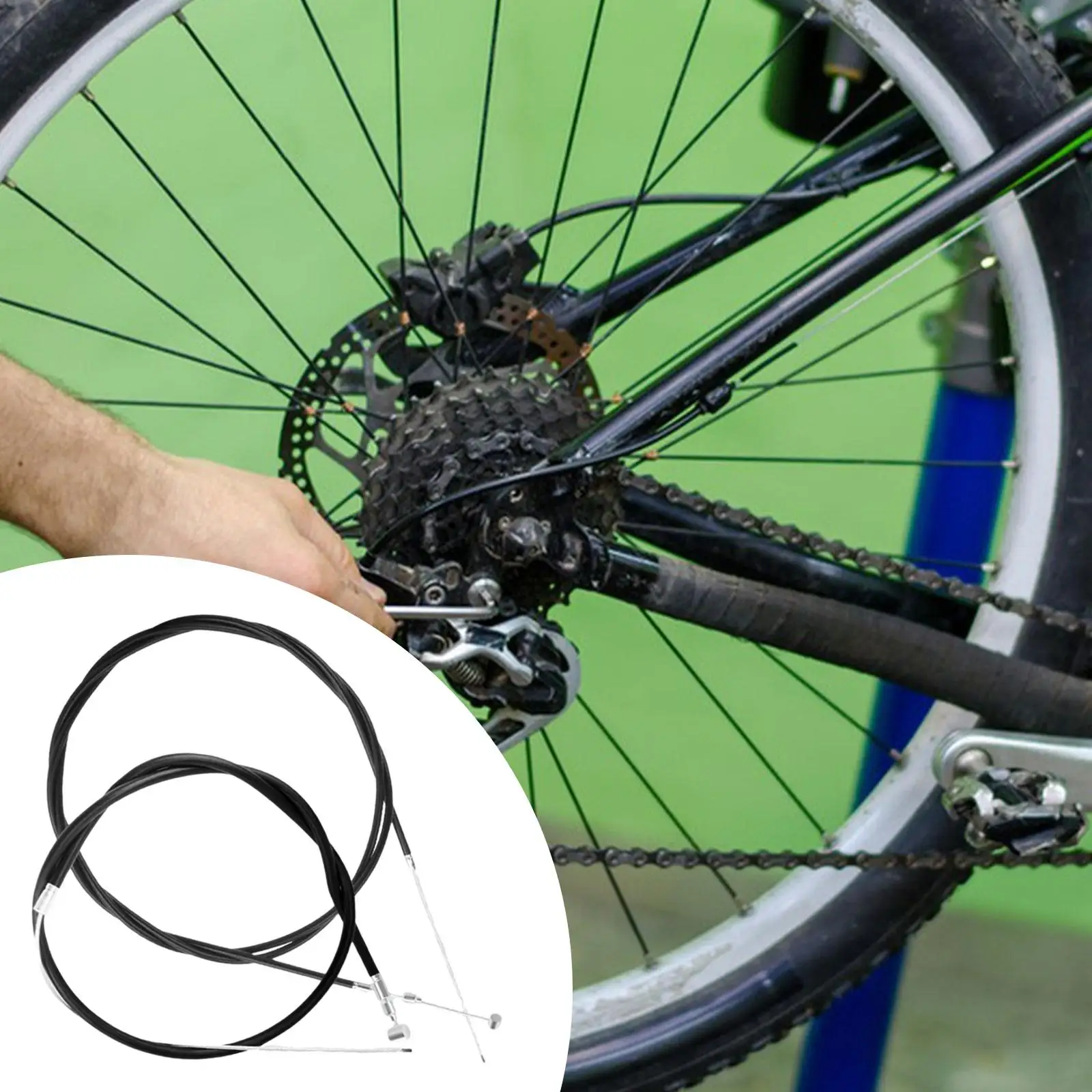 

1 Pair Bike Brake Cable Accessories Lightweight Men Women Front and Rear Brake Cable for Road Bike Mountain Bike Riding Cycling